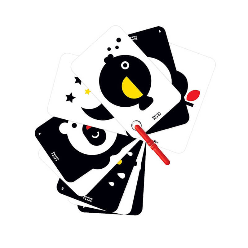 Banana Panda HIGH CONTRAST FLASH CARDS ON A RING 0M+