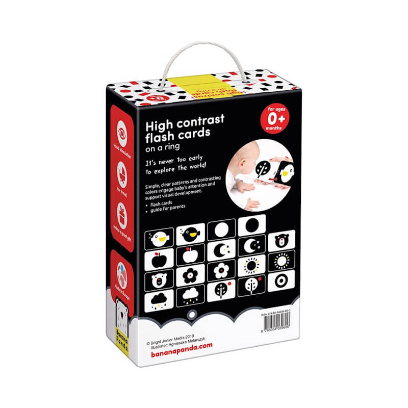 Banana Panda HIGH CONTRAST FLASH CARDS ON A RING 0M+