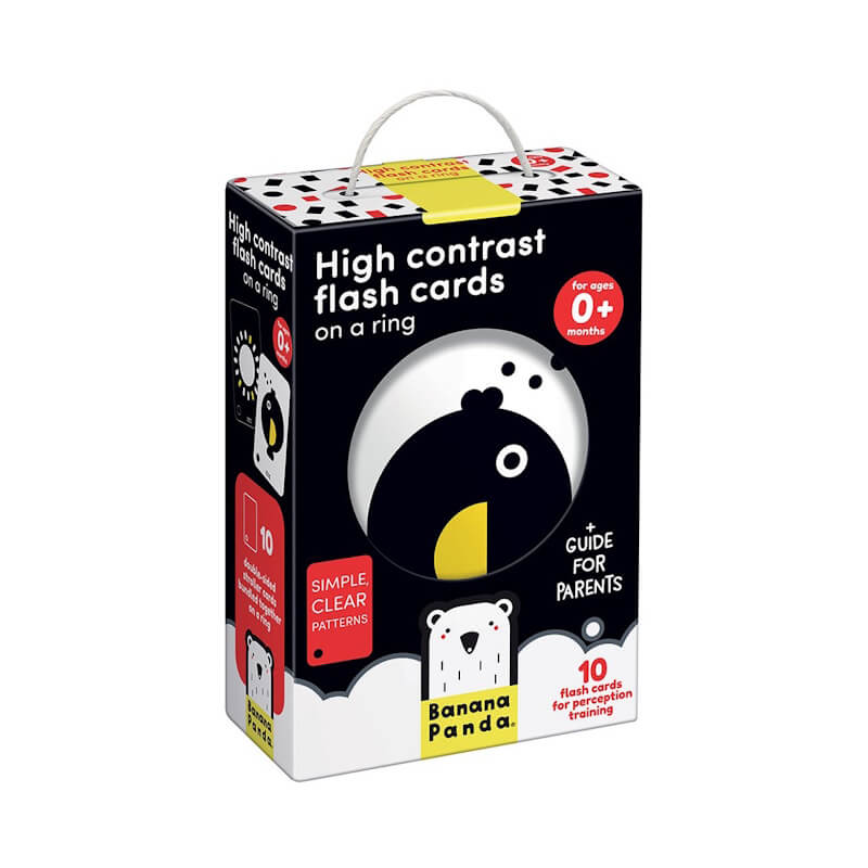 Banana Panda HIGH CONTRAST FLASH CARDS ON A RING 0M+