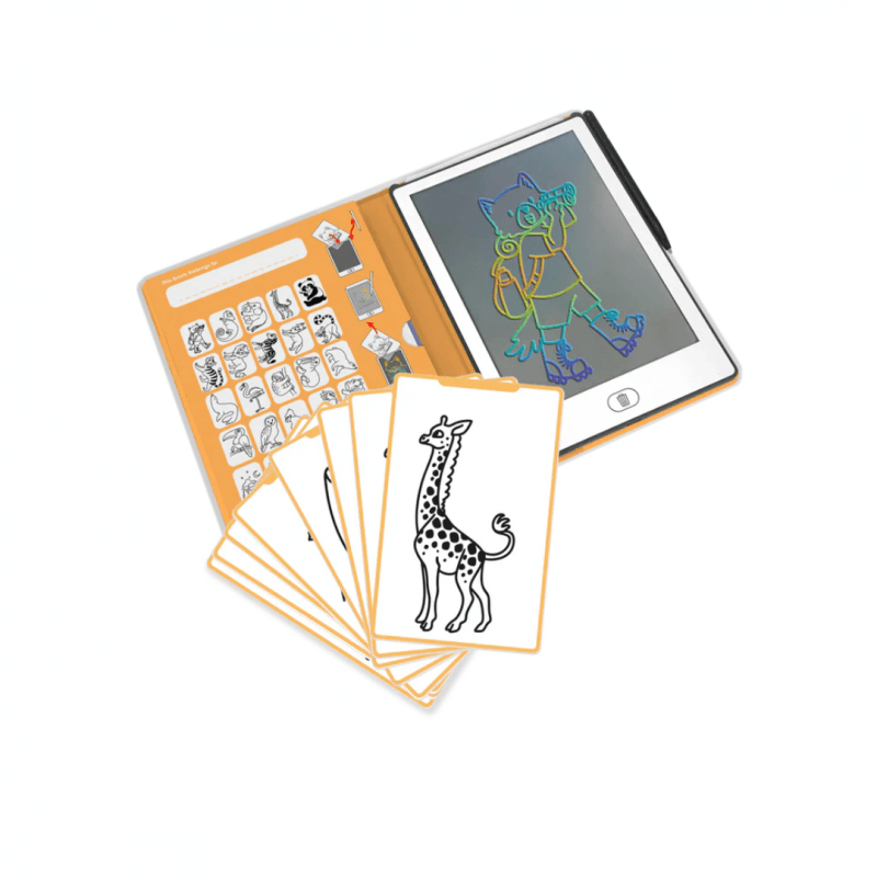 KIDYWOLF Tablet ζωγραφικής με οθόνη LCD (30 κάρτες)- Animals