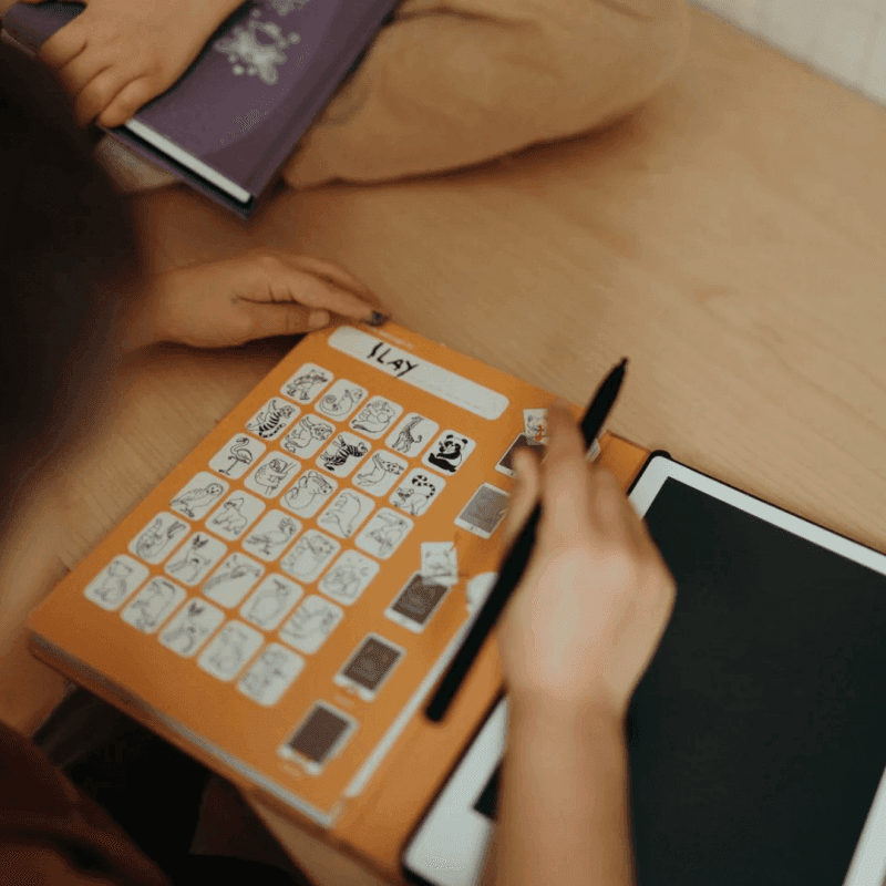 KIDYWOLF Tablet ζωγραφικής με οθόνη LCD (30 κάρτες)- Animals