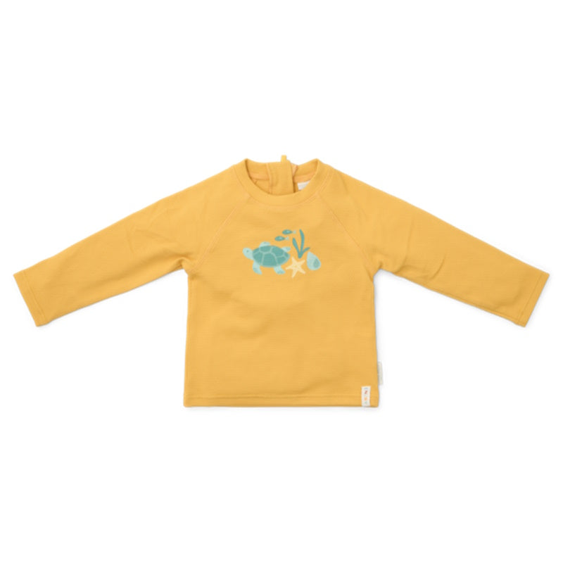 Little Dutch Μπλουζάκι μακρυμάνικο με προστασία UV Seashells Sunny Yellow