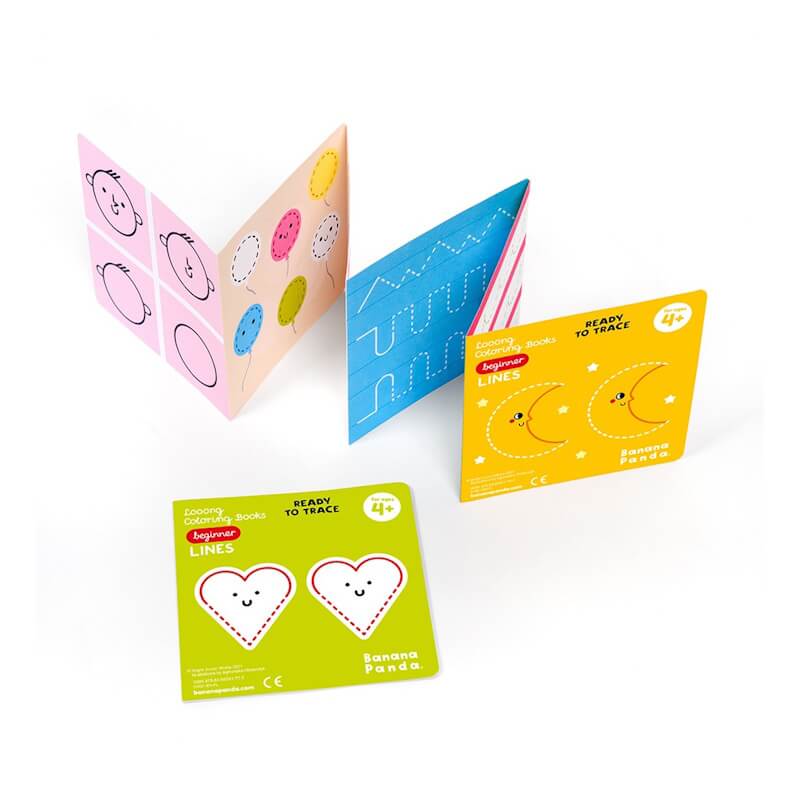 Banana Panda LOOONG COLORING BOOKS BEGINNERS LINES