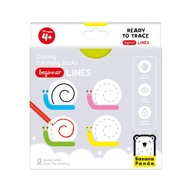 Banana Panda LOOONG COLORING BOOKS BEGINNERS LINES