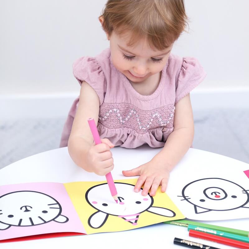 Banana Panda LOOONG COLORING BOOKS THE WRITE GRIP ANIMALS 18M+