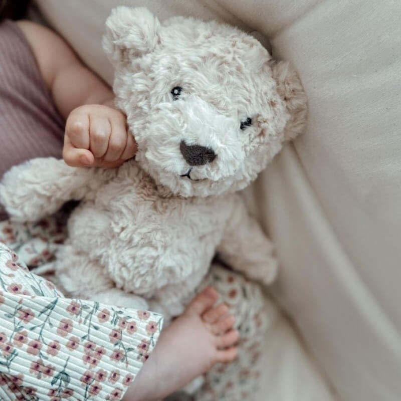 FLOW. Λούτρινο αρκουδάκι Lou με λευκούς ήχους & μουσική - Beige