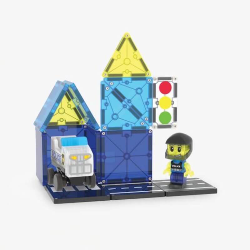 Magna-Tiles Μαγνητικό Παιχνίδι 20 κομματιών Police Patrol
