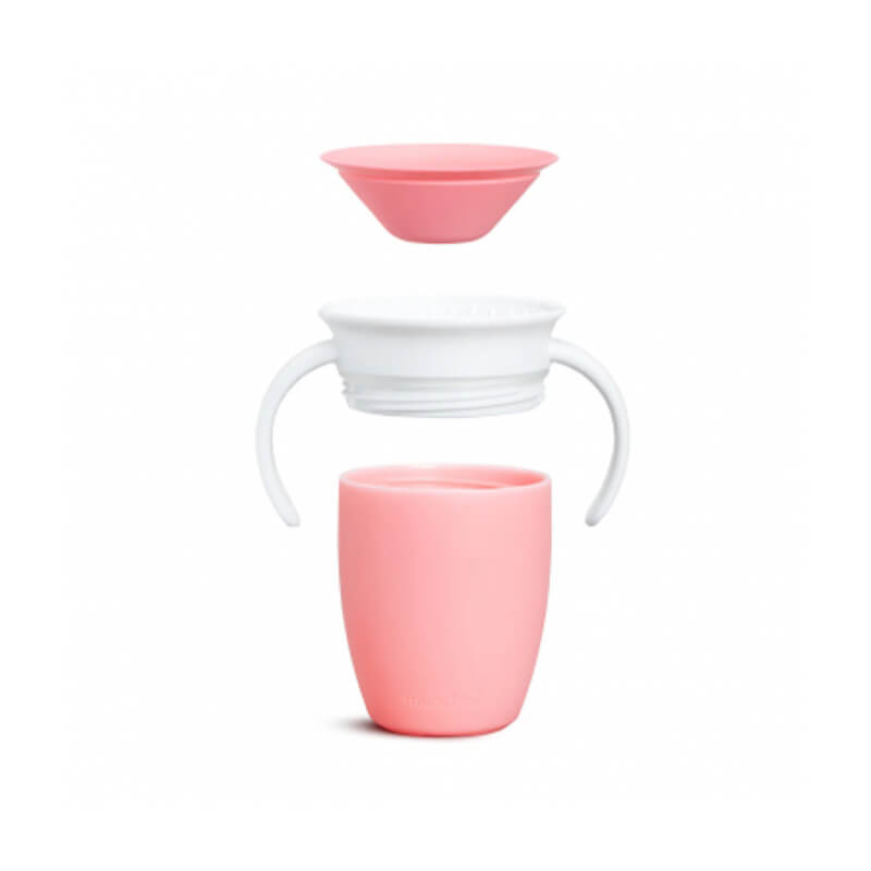 Munchkin Ποτηράκι εκπαιδευτικό Miracle 360˚ Trainer Cup Pink Pastel