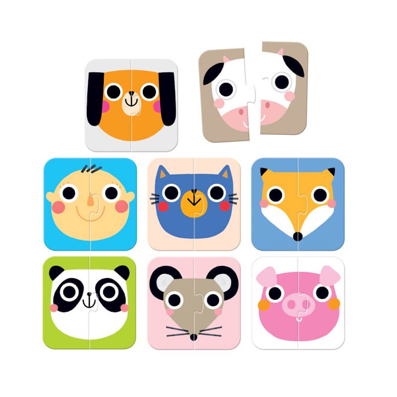 Banana Panda ON-THE-GO PUZZLE HALVES FACES