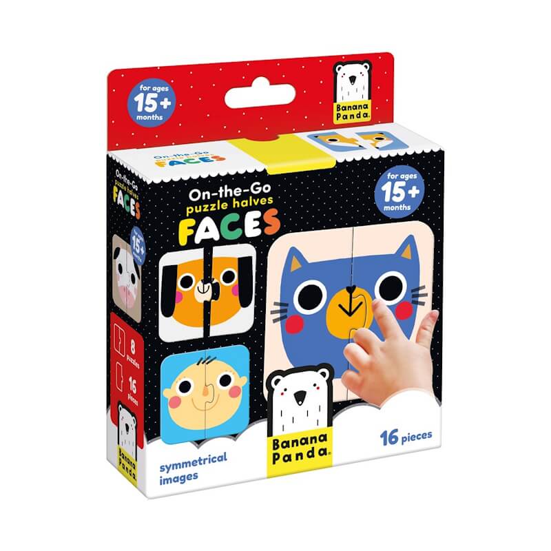 Banana Panda ON-THE-GO PUZZLE HALVES FACES