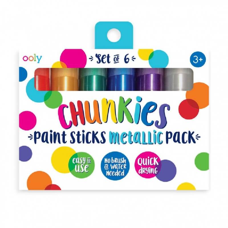 Ooly Chunkies Paint Sticks - 6 pcs - Metallic