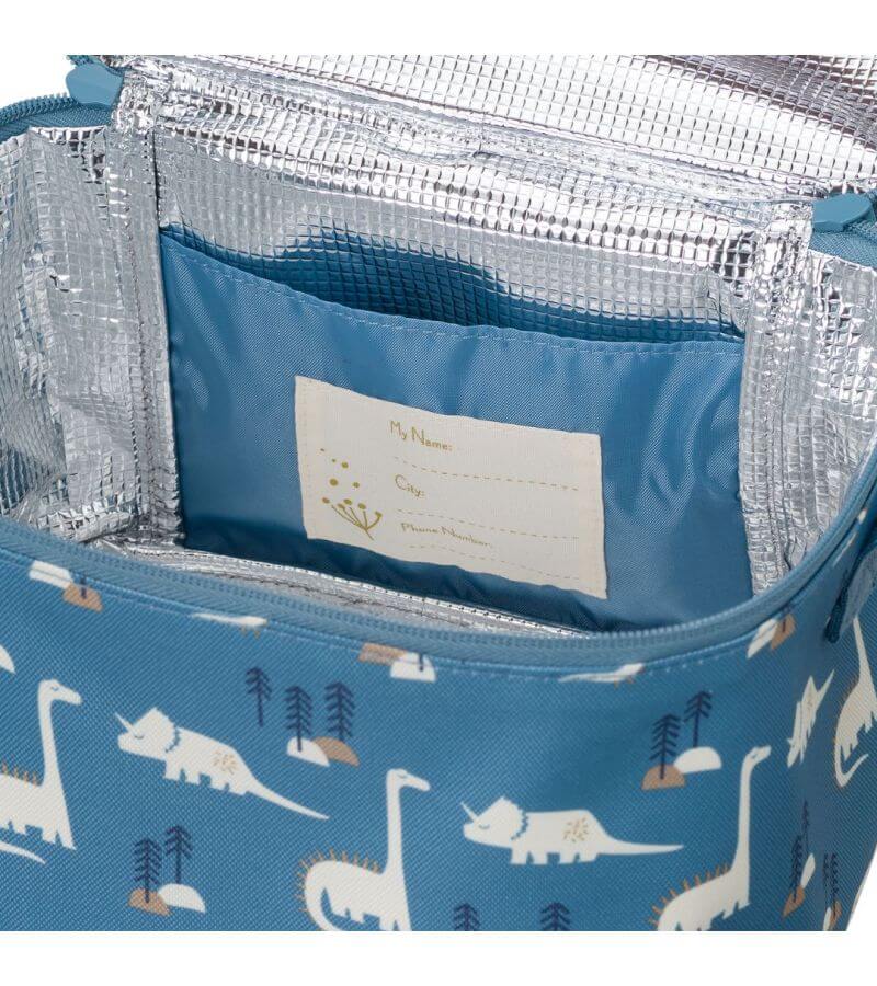 Fresk Ισοθερμική τσάντα φαγητού 15x23x18cm από ανακυκλωμένα μπουκάλια Dino